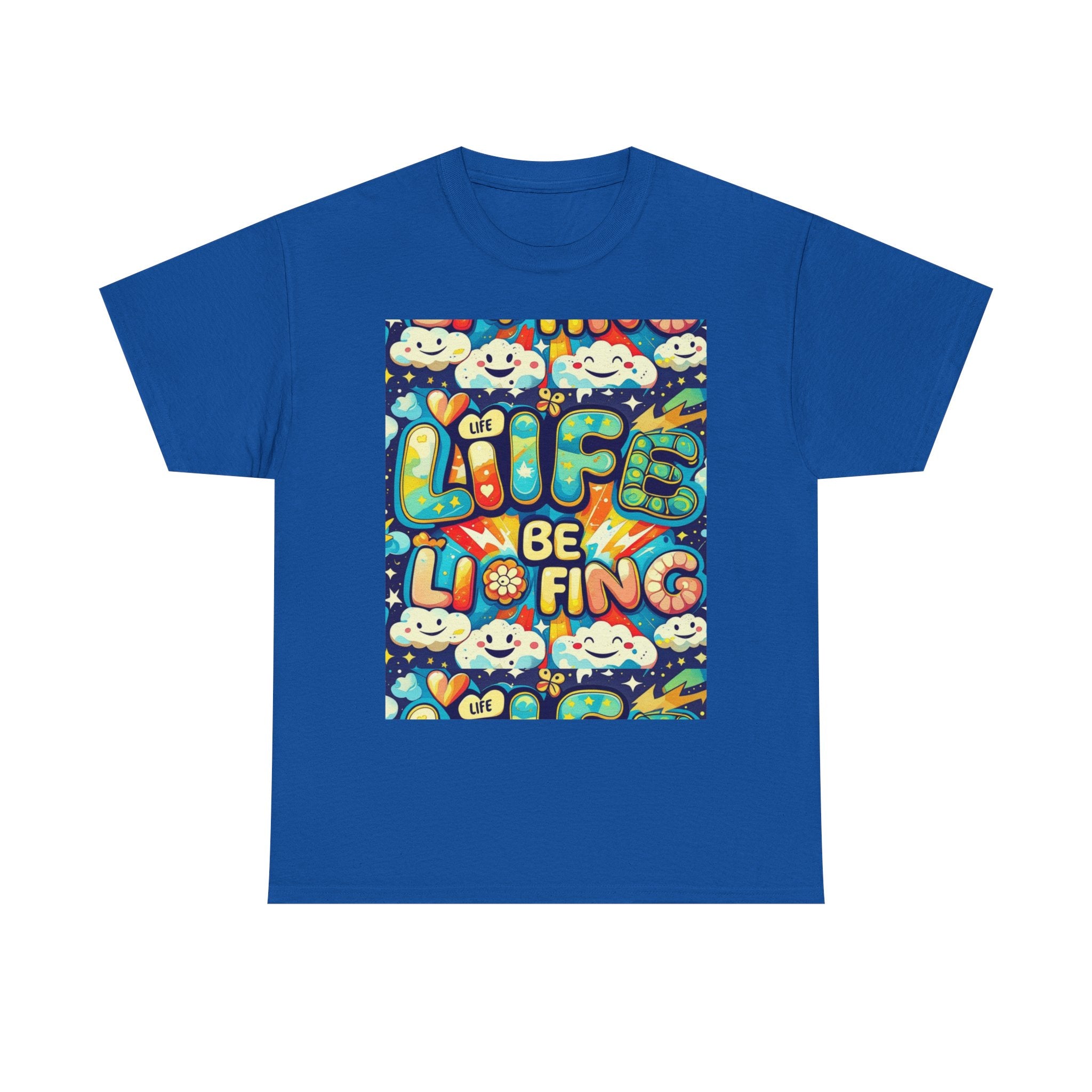 Retro Positive Tee — "Life Be Liking" & "But I'm Built For This" Inspirational Graphic T-Shirt