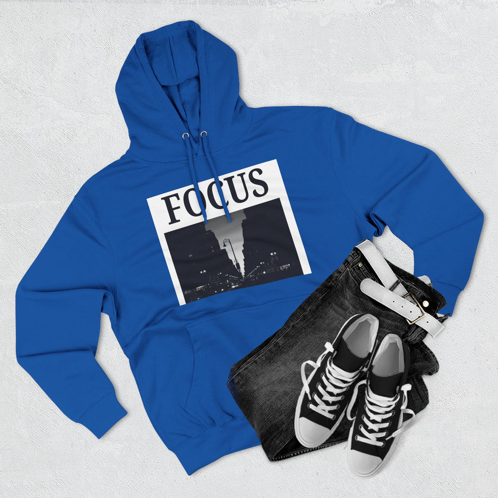 Focus skyline photo Hoodie | Monochrome cityscape, Minimal typography