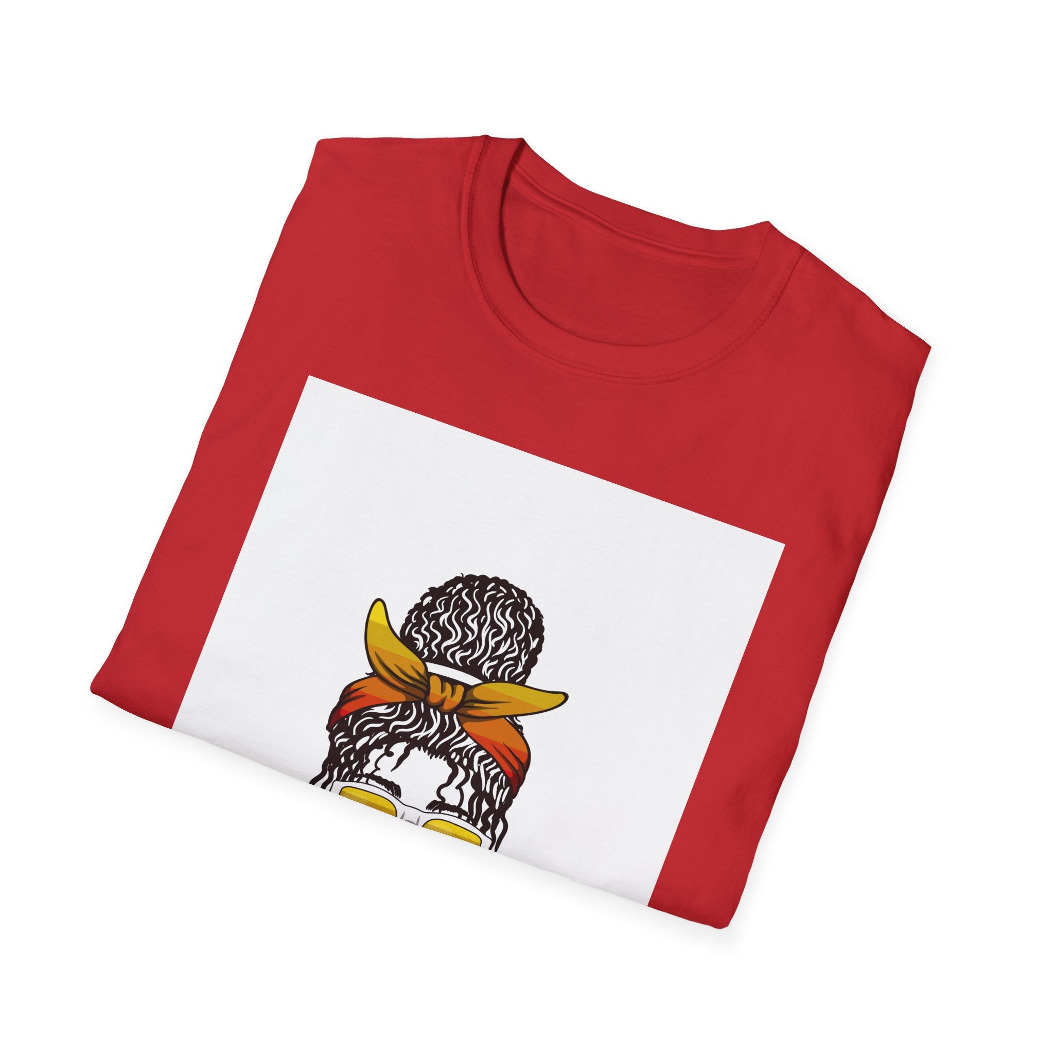 Black Blessed & Beautiful graphic T-Shirt | Afro Bun Headwrap Sunglasses