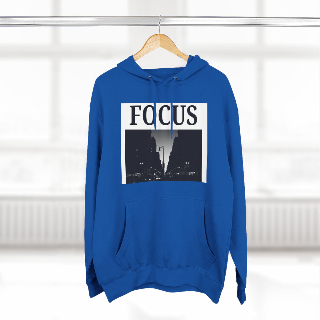 Focus skyline photo Hoodie | Monochrome cityscape, Minimal typography