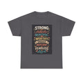 Inspirational Typography Tee – "Strong, Authentic, Beautiful, Worthy… Loved"