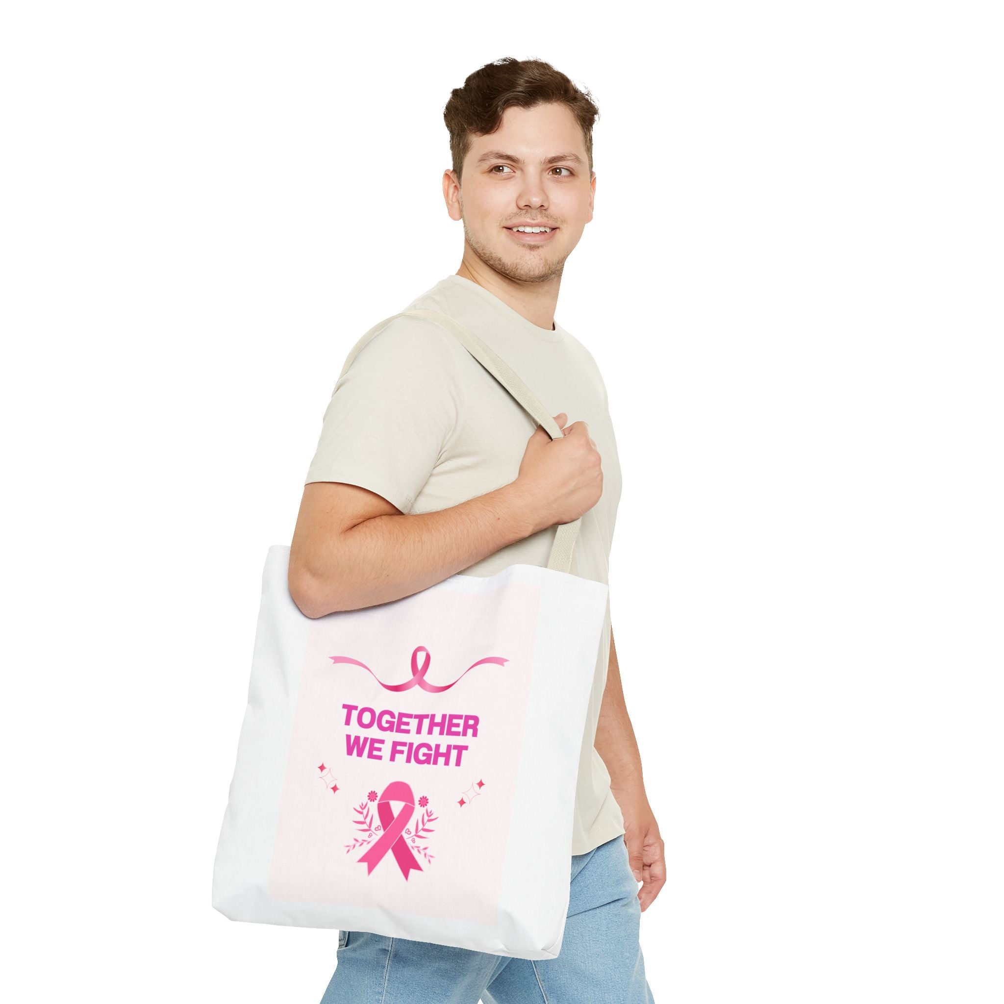 Breast Cancer Awareness-Print Tote Bag — EU Rep & Care Instructions Design