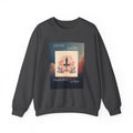 Yoga Sunset Crewneck Sweatshirt — 'Strong Worthy Fearless Loved' Inspirational Graphic