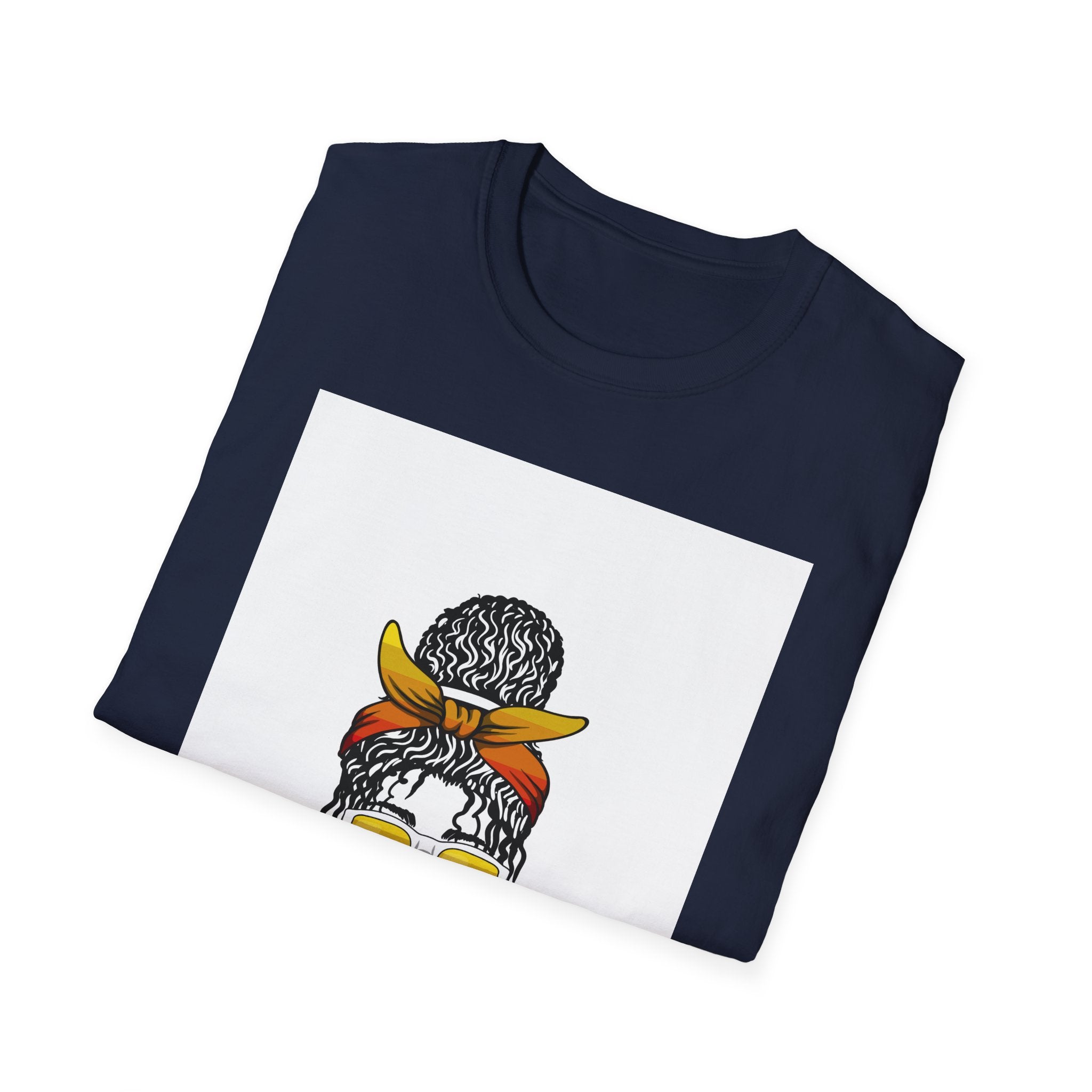 Black Blessed & Beautiful graphic T-Shirt | Afro Bun Headwrap Sunglasses