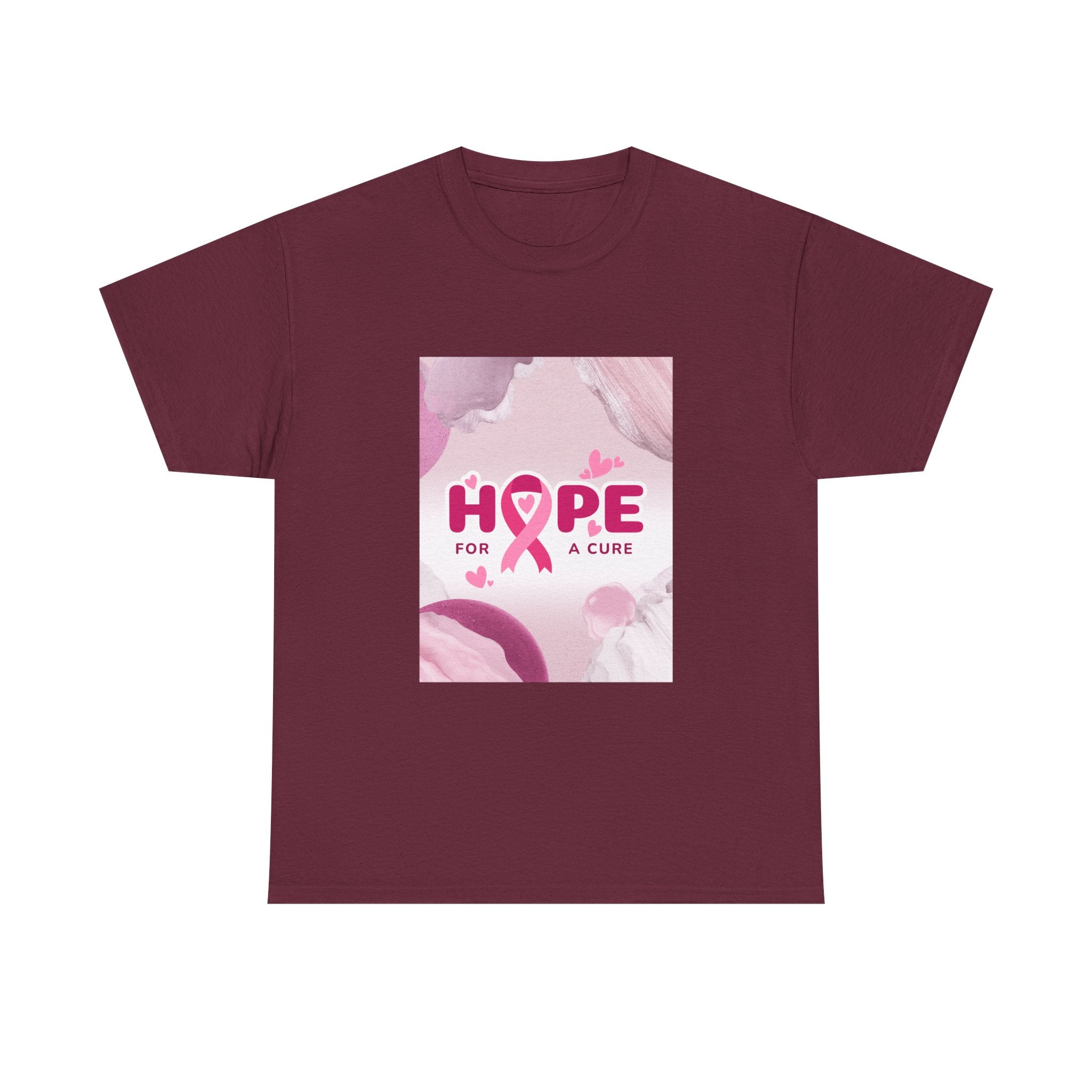 Hope Ribbon Cancer Awareness T-shirt | Pink Ribbon Cancer Support