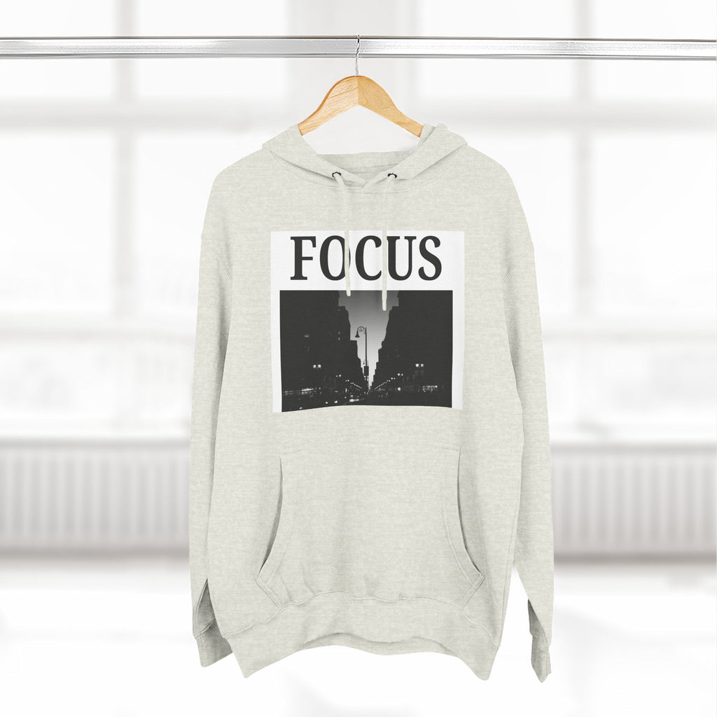 Focus skyline photo Hoodie | Monochrome cityscape, Minimal typography