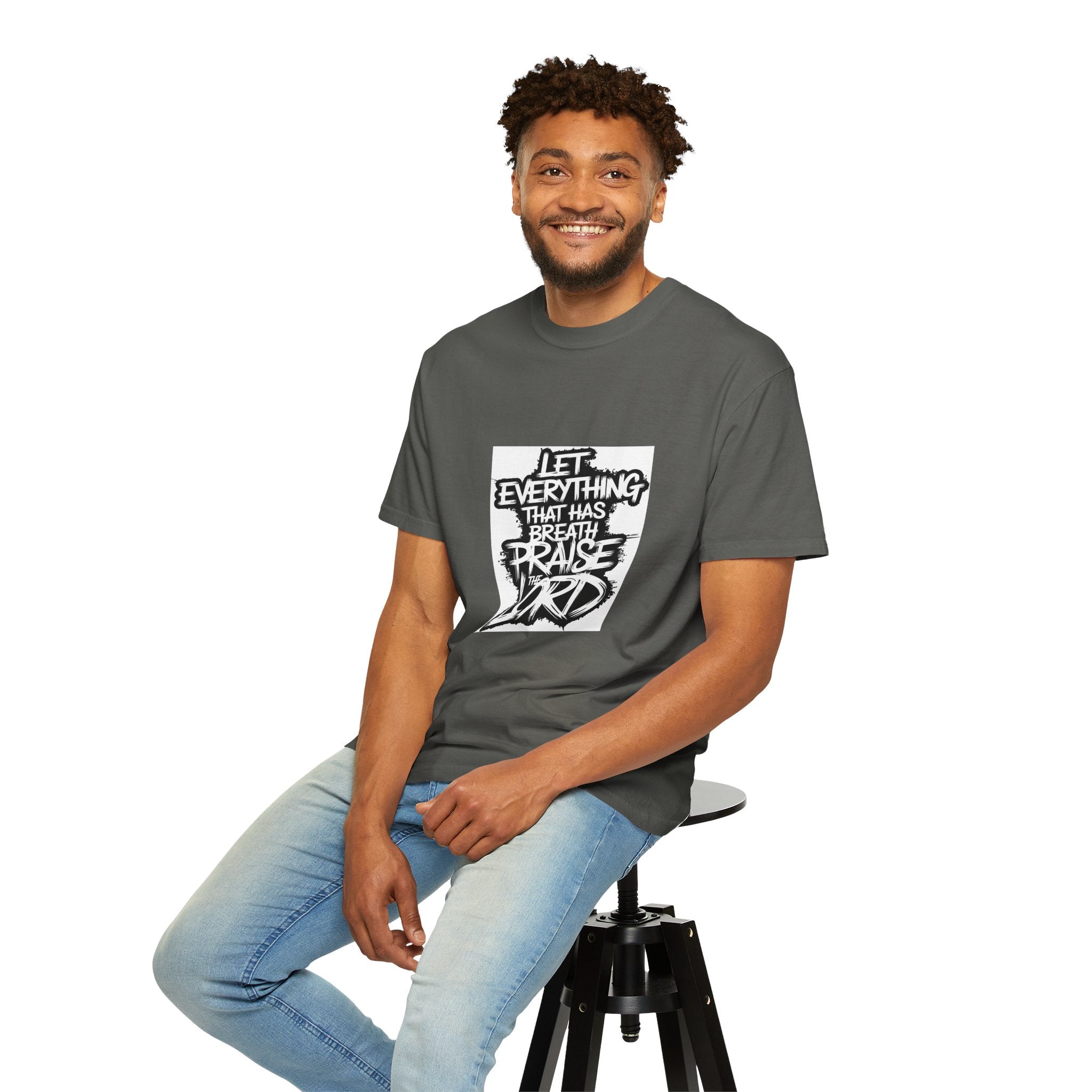Garment-Dyed Comfort Colors T-Shirt — Care & EU Info Printed
