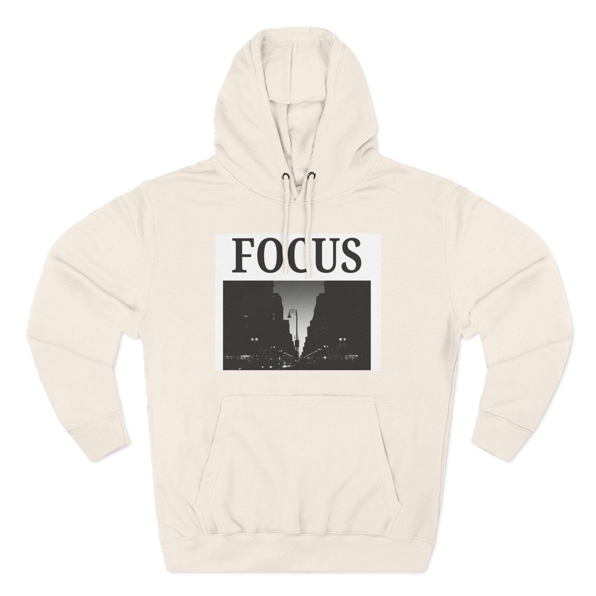 Focus skyline photo Hoodie | Monochrome cityscape, Minimal typography