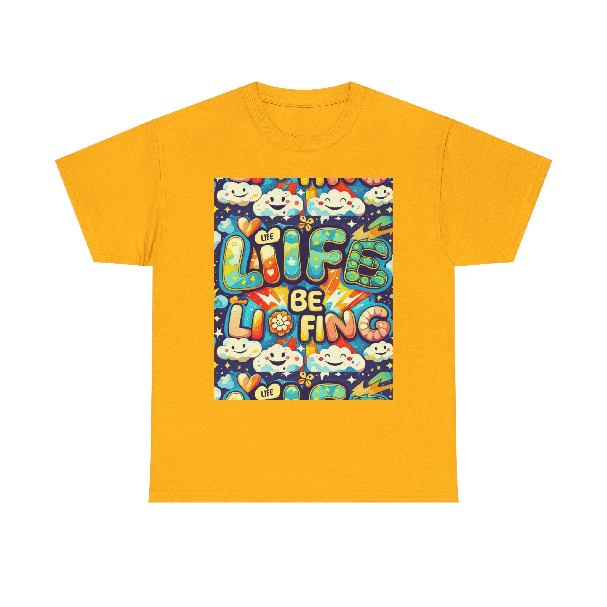 Retro Positive Tee — "Life Be Liking" & "But I'm Built For This" Inspirational Graphic T-Shirt