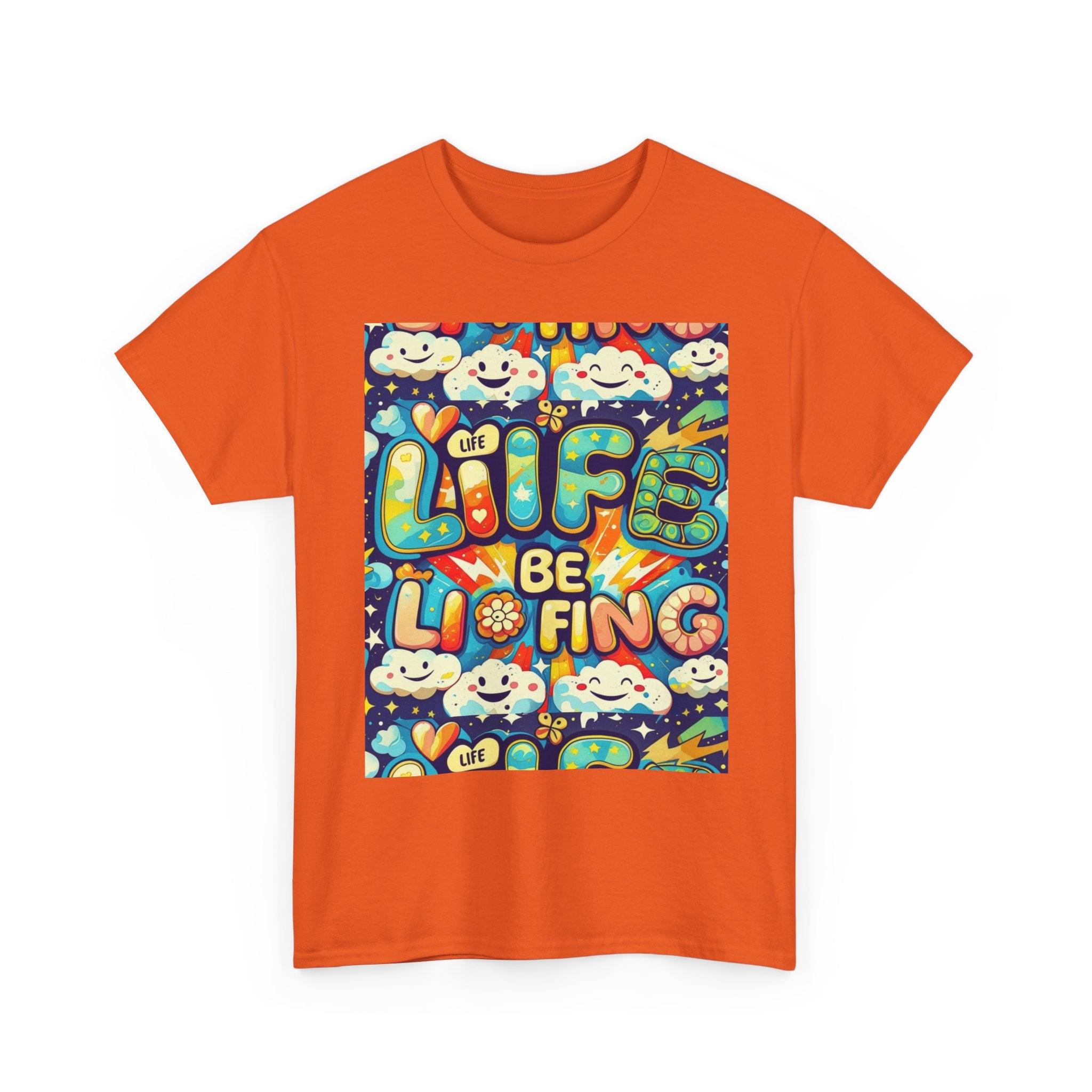 Retro Positive Tee — "Life Be Liking" & "But I'm Built For This" Inspirational Graphic T-Shirt