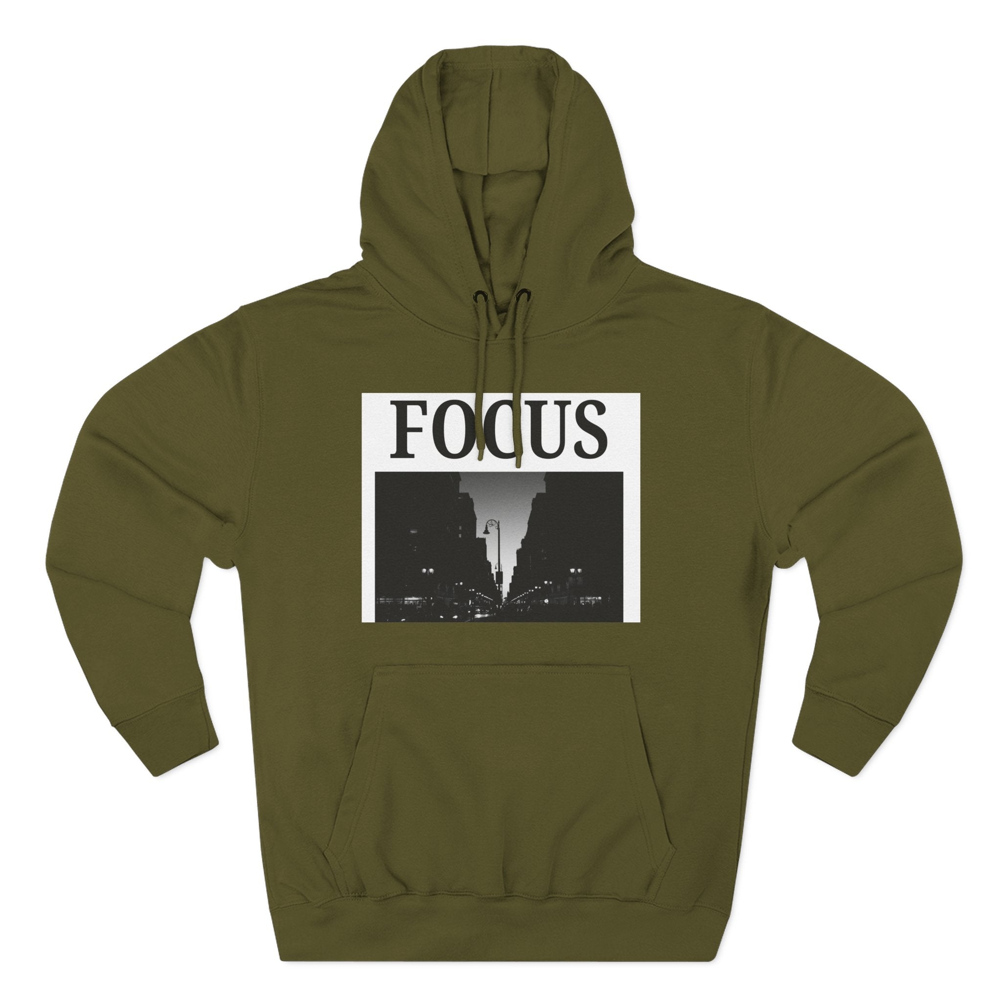 Focus skyline photo Hoodie | Monochrome cityscape, Minimal typography