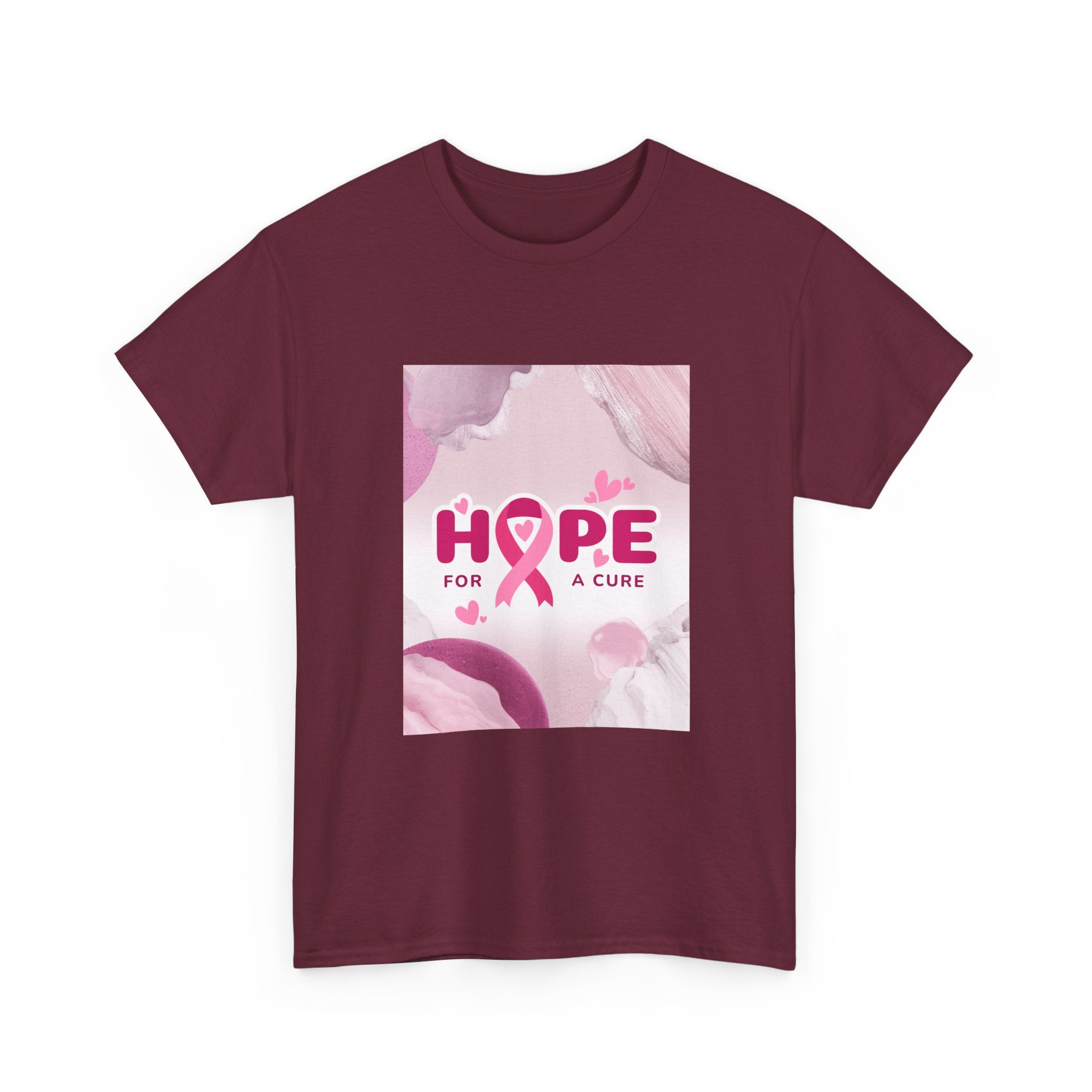 Hope Ribbon Cancer Awareness T-shirt | Pink Ribbon Cancer Support