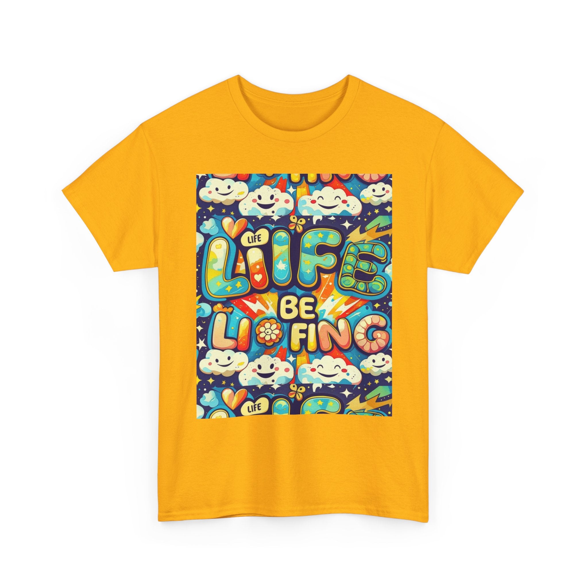 Retro Positive Tee — "Life Be Liking" & "But I'm Built For This" Inspirational Graphic T-Shirt