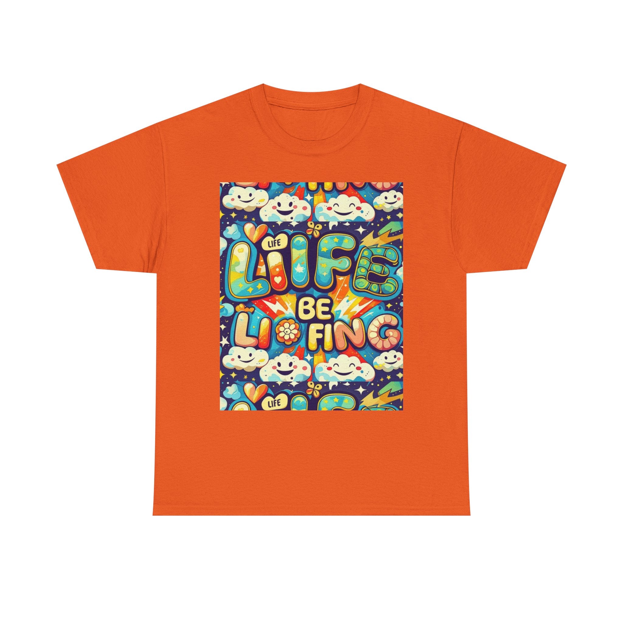 Retro Positive Tee — "Life Be Liking" & "But I'm Built For This" Inspirational Graphic T-Shirt